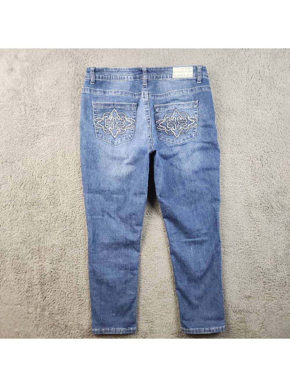 Vigoss VGS Jeans Women's 14 Skinny Ankle Jeans Embroidered Embellished Stretch - Picture 2 of 12